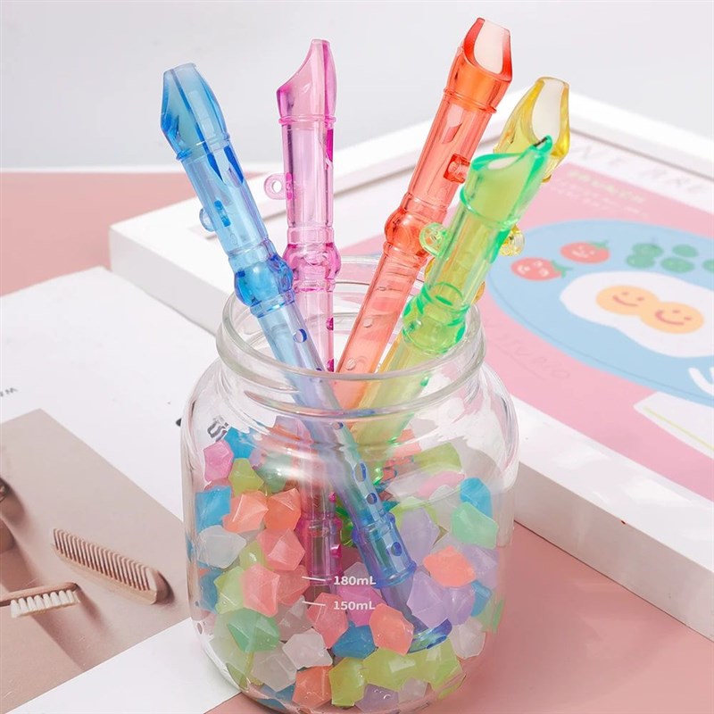 Musical Instrument That You Blow Into - 135pcs 어린이를위한 다채로운 플라스틱 6 홀