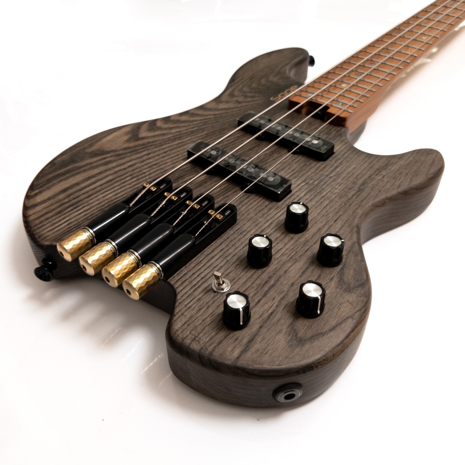 Bass Guitar Fretless - 헤드리스 4현 베이스 기타, 애쉬 바디,