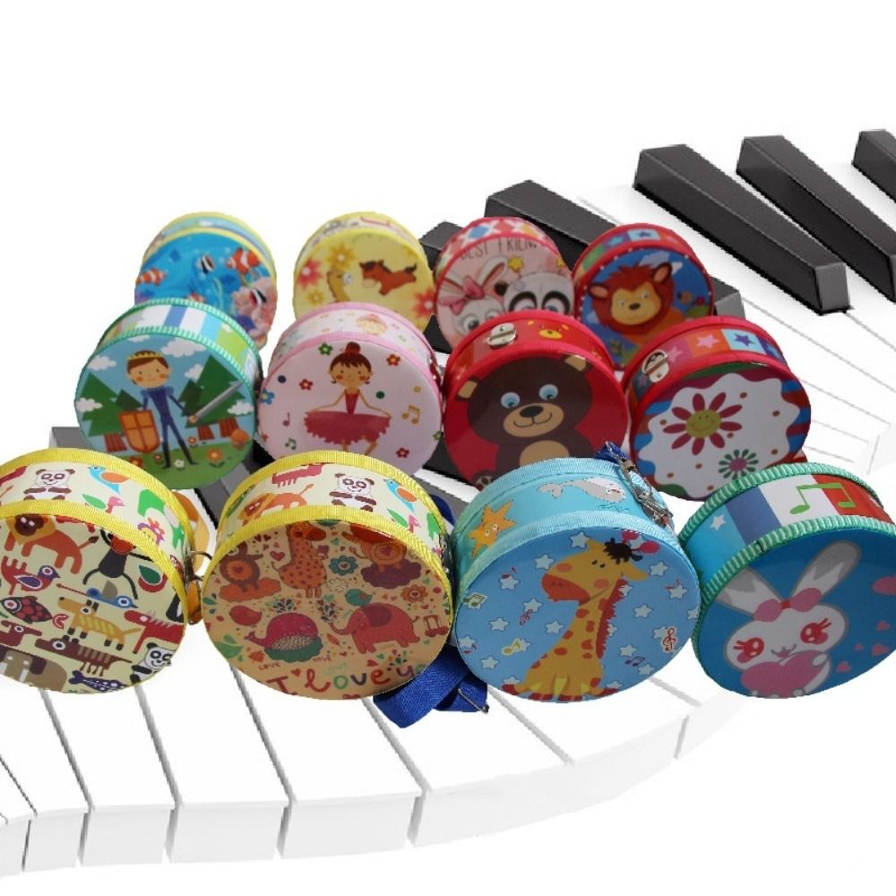 Musical Instrument Percussion - 나무로 만든 어린이 드럼, 양면 드럼
