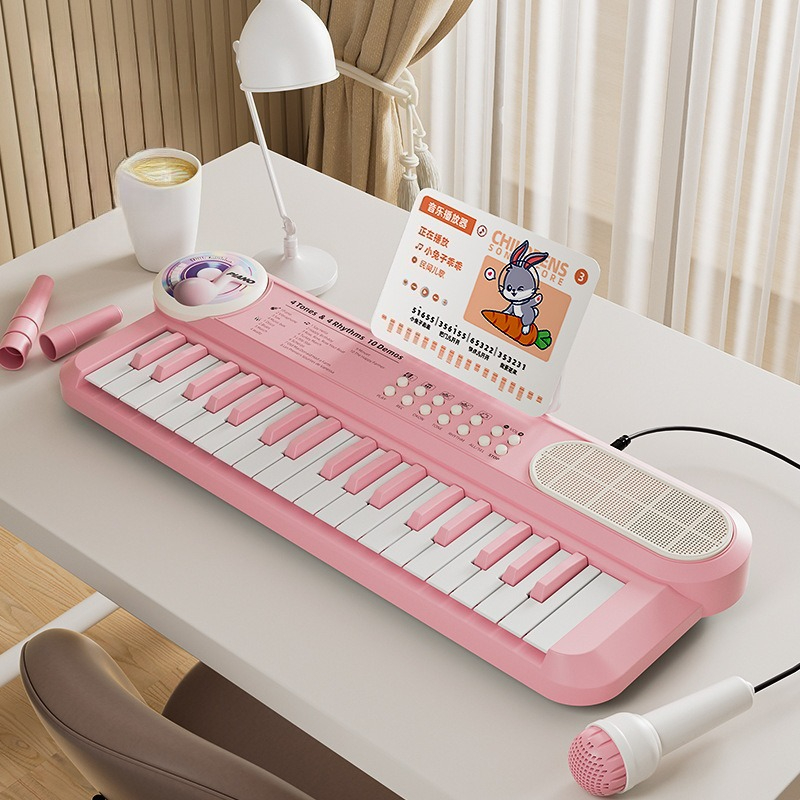 Musical Instrument Drawing - 37키 어린이 전자 피아노 키보드 마이크