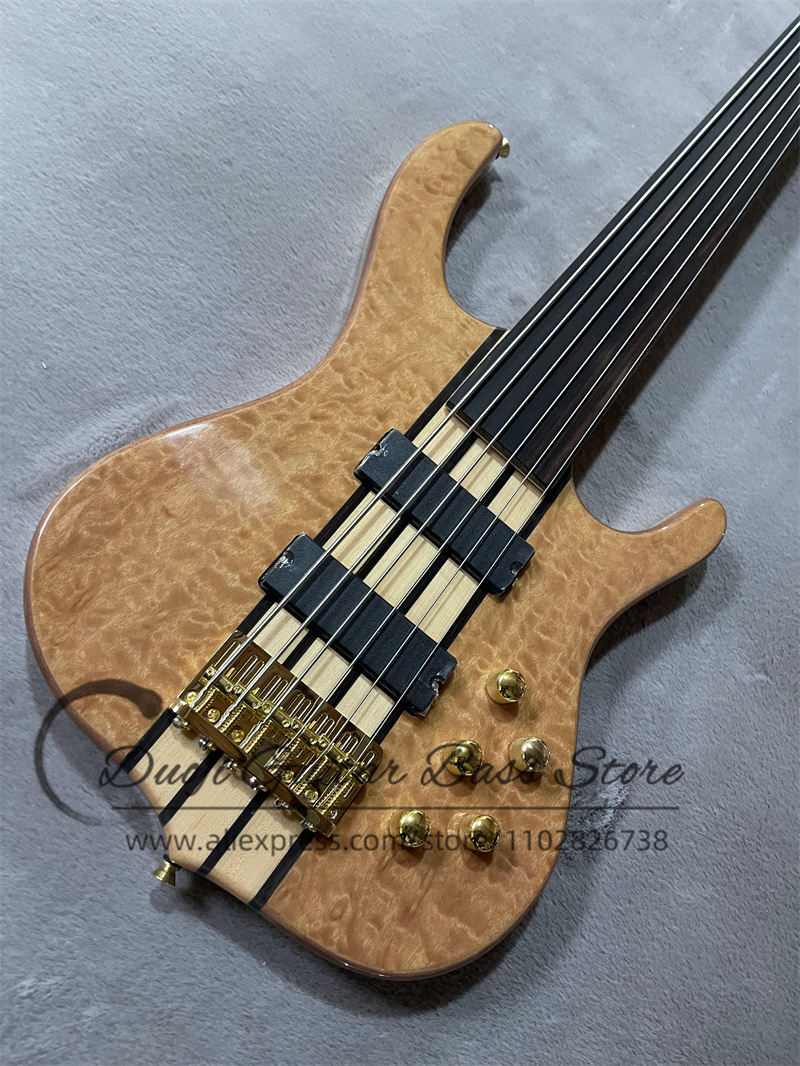 6현 베이스 기타, 프렛리스 베이스, 스퀼티드 메이플  - Bass Guitar Fretless 리뷰 및 가격