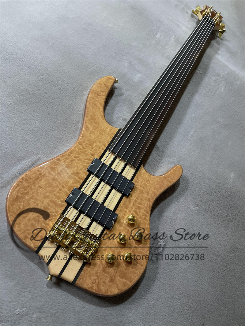 6현 베이스 기타, 프렛리스 베이스, 스퀼티드 메이플  - Bass Guitar Fretless 리뷰 및 가격