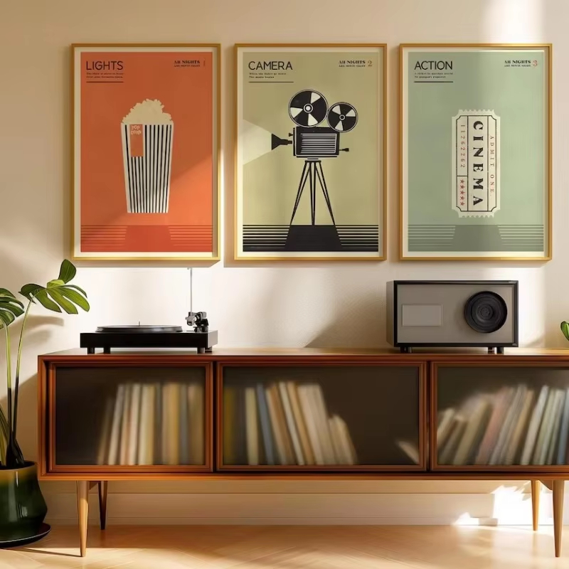 복고풍 중세 팝 음악 악기 포스터 |   90년대 패션 - Musical Instrument Drawing 리뷰 및 가격