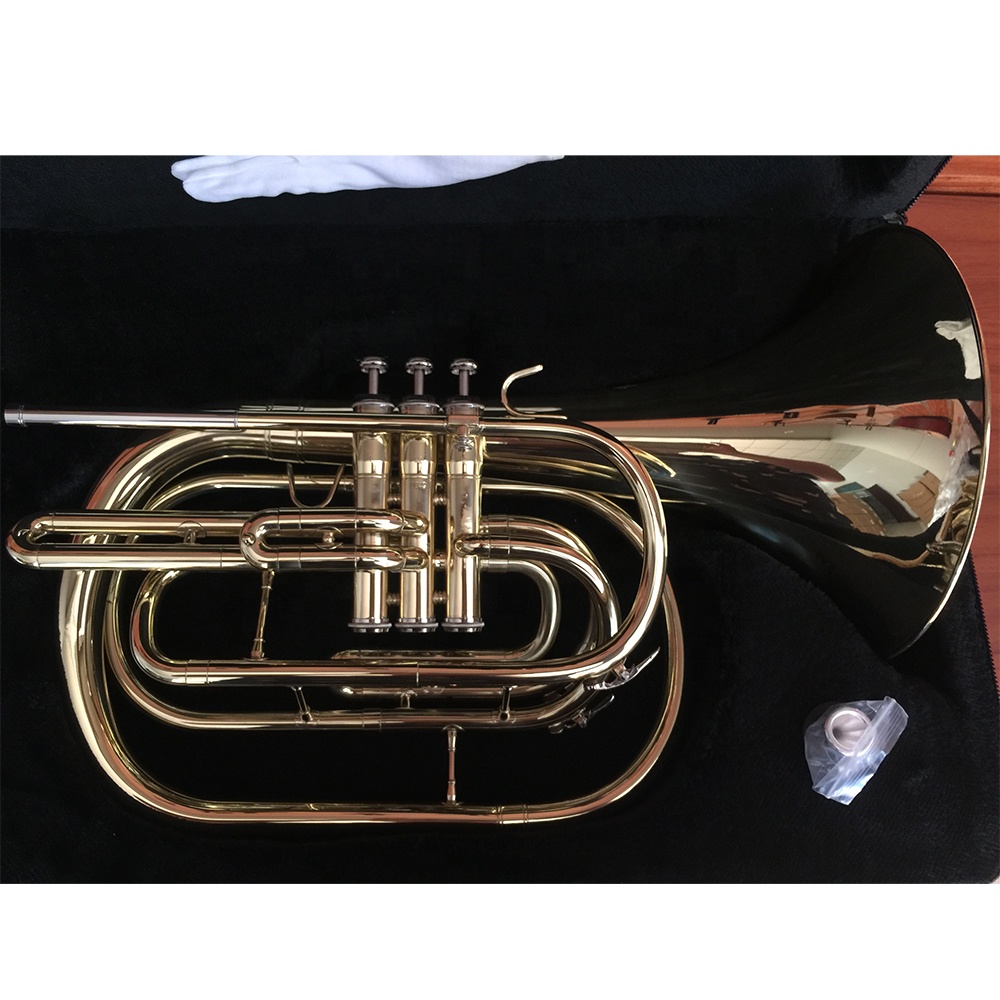 Bb 골드 래커 마감 마칭 프렌치 호른, 아마추어 학생 - Musical Instrument French 리뷰 및 가격
