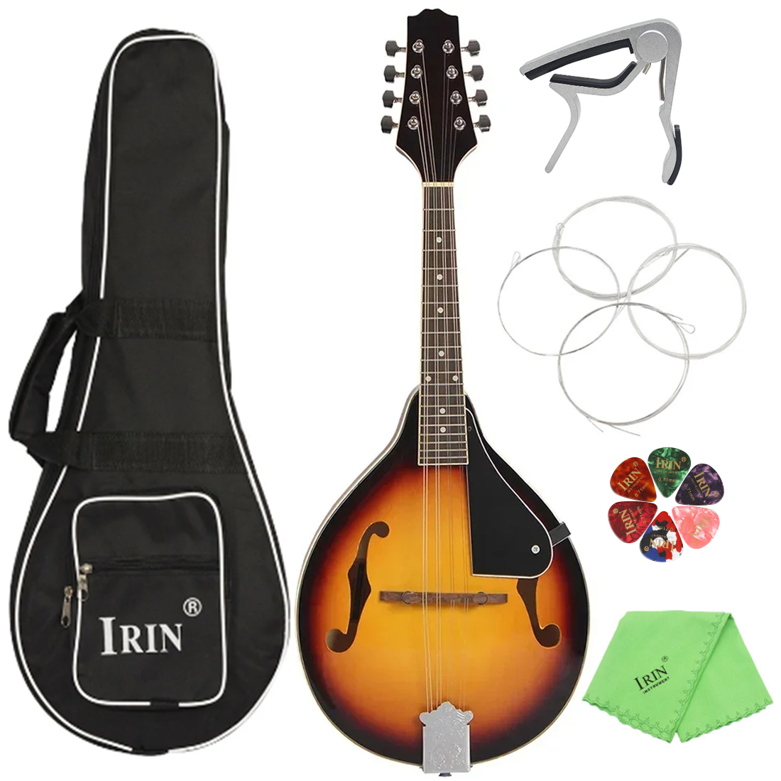 아이린 선셋 8현 베이스우드 에보니 만돌린 세트 A 스 - Mandolin A Style 리뷰 및 가격
